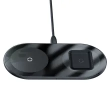 Бездротовий зарядний пристрій Baseus Simple 2in1 For Phone + Pods з технологією Qi 18W MAX Чорний