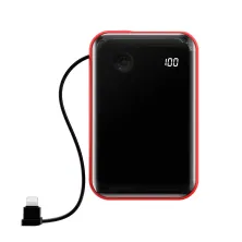 УМБ Baseus Mini S 10000mAh 15W 3A з технологією QC3.0 + PD3.0 і iP кабелем Червоний