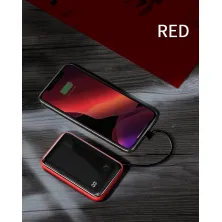 УМБ Baseus Mini S 10000mAh 15W 3A з технологією QC3.0 + PD3.0 і iP кабелем Червоний