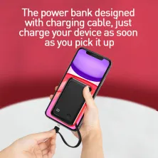УМБ Baseus Mini S 10000mAh 15W 3A з технологією QC3.0 + PD3.0 і iP кабелем Червоний