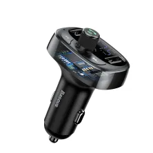 Автомобильное зарядное устройство Baseus T-Typed MP3 Car Charger S-09 2USB 3.4A Черный