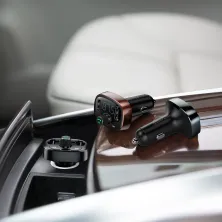 Автомобильное зарядное устройство Baseus T-Typed MP3 Car Charger S-09 2USB 3.4A Черный