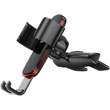 Автотримач для телефону Baseus Metal Age Gravity в CD слот Чорний