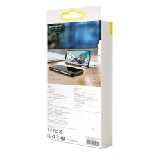 УМБ Baseus S10 1in2 Bracket 10000mAh 18W QC3.0 PD з Бездротовий зарядкою Qi 10W Білий