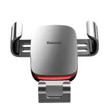 Автотримач для телефону Baseus Metal Age Gravity в повітропровід Сріблястий