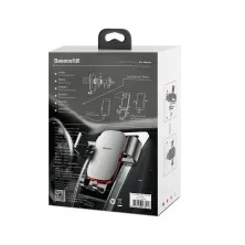 Автотримач для телефону Baseus Metal Age Gravity в повітропровід Сріблястий