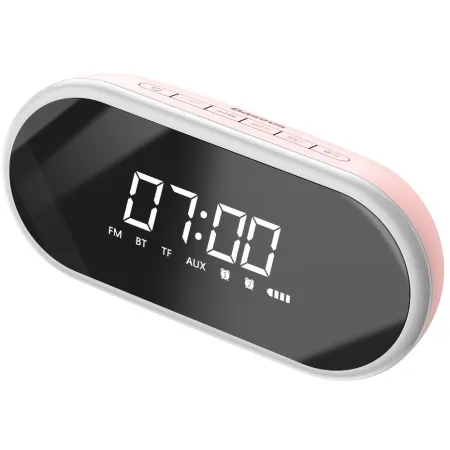 Будильник-колонка с FM радио 4в1 Baseus Encok E09 Розовый
