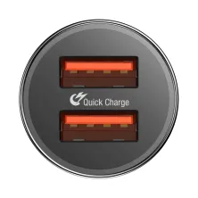 Автомобильное зарядное устройство Baseus Small Screw Dual-USB Quick Charge Car Charger 36W Черный