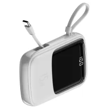 УМБ Baseus Q Pow 10000mAh 15W 3A з технологією QC3.0 + PD3.0 і Type-C кабелем Білий