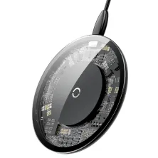 Бездротовий зарядний пристрій Baseus Simple Wireless Charger з технологією Qi 10W Прозорий