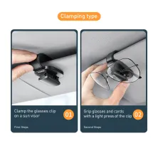 Автотримач для окулярів Baseus Platinum Eyewear Clip на сонцезахисний козирок Чорний