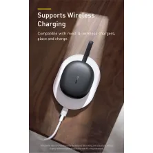 Беспроводные Bluetooth наушники Baseus Encok TWS W05 с функцией беспроводной зарядки Qi Черный