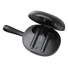 Беспроводные Bluetooth наушники Baseus Encok TWS W05 с функцией беспроводной зарядки Qi Черный