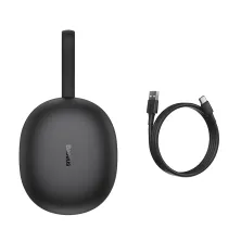 Беспроводные Bluetooth наушники Baseus Encok TWS W05 с функцией беспроводной зарядки Qi Черный