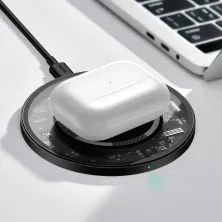 Бездротовий зарядний пристрій Baseus Simple Magnetic з технологією Qi 15W 2A Прозорий