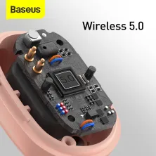Бездротові Bluetooth навушники Baseus Encok TWS WM01 Plus з дисплеєм Рожевий