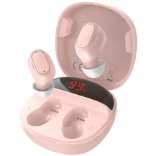 Бездротові Bluetooth навушники Baseus Encok TWS WM01 Plus з дисплеєм Рожевий