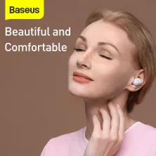 Бездротові Bluetooth навушники Baseus Encok TWS WM01 Plus з дисплеєм Білий