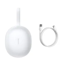 Беспроводные Bluetooth наушники Baseus Encok TWS W05 с функцией беспроводной зарядки Qi Белый