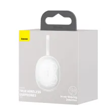 Беспроводные Bluetooth наушники Baseus Encok TWS W05 с функцией беспроводной зарядки Qi Белый