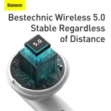 Беспроводные Bluetooth наушники Baseus Encok TWS W05 с функцией беспроводной зарядки Qi Белый