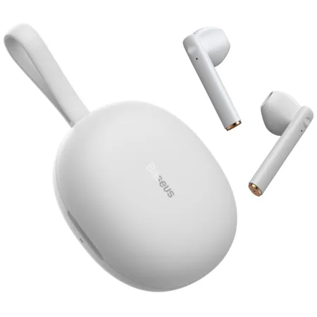 Беспроводные Bluetooth наушники Baseus Encok TWS W05 с функцией беспроводной зарядки Qi Белый