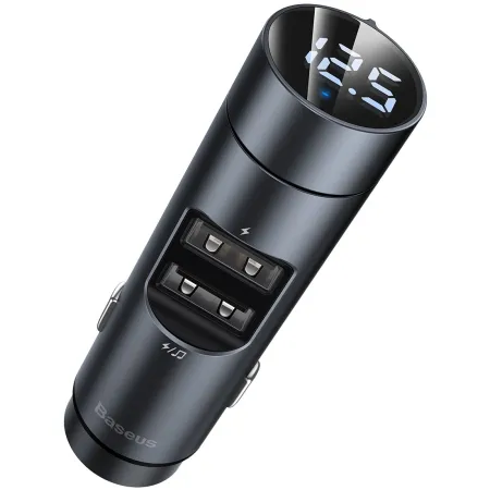 FM-трансмиттер Baseus Energy Column 2в1 MP3 Car Charger Bluetooth 5.0 2USB (3.1A) 15W Черно-Серый