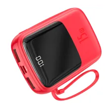 УМБ Baseus Q Pow 10000mAh 15W 3A з технологією QC3.0 + PD3.0 і iP кабелем Червоний