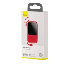 УМБ Baseus Q Pow 10000mAh 15W 3A з технологією QC3.0 + PD3.0 і iP кабелем Червоний