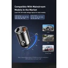 Автомобільний зарядний пристрій Baseus Tiny Star Mini QC 3.0 30W USB 5A Сірий