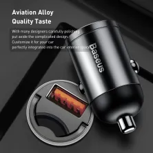 Автомобільний зарядний пристрій Baseus Tiny Star Mini QC 3.0 30W USB 5A Сірий
