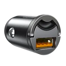 Автомобільний зарядний пристрій Baseus Tiny Star Mini QC 3.0 30W USB 5A Сірий