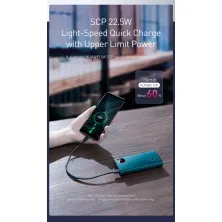 УМБ Baseus Adaman 20000mAh 22.5W с технологией QC3.0+PD3.0 Сине-Зелёный