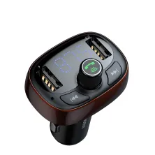 FM-трансмітер Baseus T-Typed MP3 Car Charger S-09 2USB 3.4A Коричневий (CCALL-TM12)