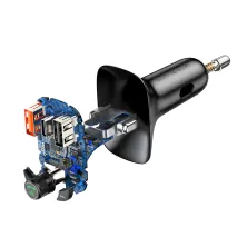 Автомобильное зарядное устройство Baseus T-Typed MP3 Car Charger S-13 Bluetooth 5.0 2USB(3.4A) + 1Type-C(5А) QC3.0 / QC4.0 36W Черный