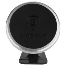 Автотримач для телефону магнітний Baseus 360-degree Rotation Magnetic Mount на торпедо Сріблястий