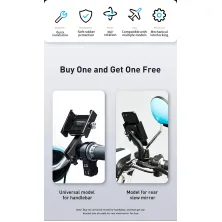 Мото-вело тримач для смартфона Baseus Knight Motorcycle Holder Чорний