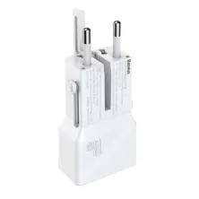 Мережевий зарядний пристрій Baseus Universal Conversion PPS QC3.0 + PD3.0 18W USB + Type-C 3A Універсальне Білий