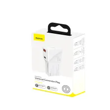 Мережевий зарядний пристрій Baseus Universal Conversion PPS QC3.0 + PD3.0 18W USB + Type-C 3A Універсальне Білий