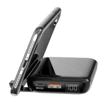 УМБ Baseus Mini S 1in2 Bracket 10000mAh 18W QC3.0 PD з Бездротовий зарядкою Qi 10W Чорний