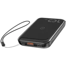 УМБ Baseus Mini S 1in2 Bracket 10000mAh 18W QC3.0 PD з Бездротовий зарядкою Qi 10W Чорний