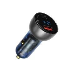 Автомобільний зарядний пристрій Baseus Particular Digital QC 4.0 + PD3.0 PPS 65W USB + Type-C 5A Сірий