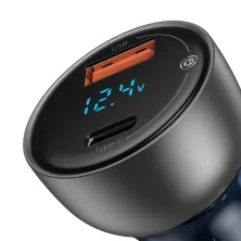 Автомобільний зарядний пристрій Baseus Particular Digital QC 4.0 + PD3.0 PPS 65W USB + Type-C 5A Сірий