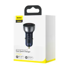 Автомобільний зарядний пристрій Baseus Particular Digital QC 4.0 + PD3.0 PPS 65W USB + Type-C 5A Сірий