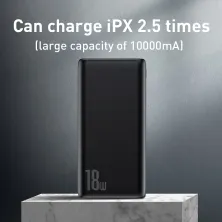 УМБ Baseus Bipow 10000mAh 18W з технологією QC3.0 + PD3.0 Чорний