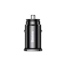Автомобильное зарядное устройство Baseus Square Metal QC 4.0+PD3.0 30W USB + Type-C 5A Черный