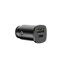 Автомобильное зарядное устройство Baseus Square Metal QC 4.0+PD3.0 30W USB + Type-C 5A Черный
