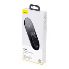 Бездротовий зарядний пристрій Baseus Simple 2in1 For Phone + Pods з технологією Qi 18W MAX Прозорий