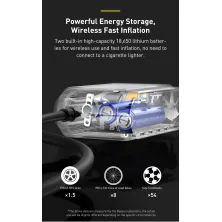 Компресор універсальний Baseus Dynamic Eye Inflator Pump акумуляторний 4000mAh 45W Чорний