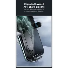 Автотримач для телефону Baseus Penguin Gravity в повітропровід Сріблястий